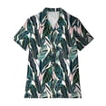 thumbnail image 4 of Womens Dressy Button Down Blouses Casual Business Spring Tops Short Sleeve Collared Hawaiian Graphic Print Work Shirts, 4 of 4