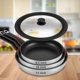 thumbnail image 3 of Universal lid for pots, pans and frying pans - Tempered glass lid with heat-resistant silicone edge fits 26 cm, 28 cm and 30 cm diameter cookware, 3 of 5