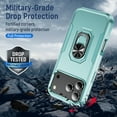 thumbnail image 6 of for iPhone 17 Pro Max Case, Slim Fit Military Grade Shockproof Case with 360 Rotating Ring Holder Kickstand Support Car Mount Magnetic Rugged PC Protective Phone Case,Green, 6 of 9