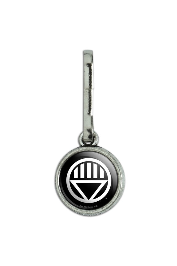 Green Lantern Blackest Night Black Lantern Logo Antiqued Charm Clothes Purse Suitcase Backpack Zipper Pull Aid