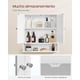 thumbnail image 4 of Armario de Baño, Armario de Pared, 13 x 56.5 x 58.5 cm, Puerta con Doble Espejo, Estantes de Altura Ajustable, Blanco MLHC002, 4 of 9