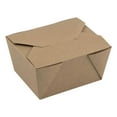 thumbnail image 4 of Bio Tek 30 oz Rectangle Kraft Paper #1 Bio Box Take Out Container - 5" x 4" x 2 1/2" - 50 count box, 4 of 10