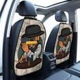 thumbnail image 3 of Xecao Pug Dog Pattern Car Seat Back Protector 2 Pack Large Capacity Pocket, Kick Mats Back Seat Protector, 3 of 8