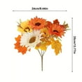 thumbnail image 3 of Fall Harvest Pumpkin Bouquet Centerpiece - Thanksgiving Table Decor Artificial Flower Arrangement Autumn Home Decor Holiday Gift(B), 3 of 6