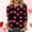 #096-Black, variant on Ounisa Womens 3/4 Sleeve Shirts Crew Neck Valentine T Shirts Love Heart Printed Tee Tops Fashionable Blouse