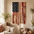 thumbnail image 3 of Wall Hanging, Independence Day Decor Wreath & Star Flag Ornament, Cotton Linen Door Pendant for Front Door, Window and Courtyard, nice for holiday gatherings and home styling, for patriotic festival, 3 of 7