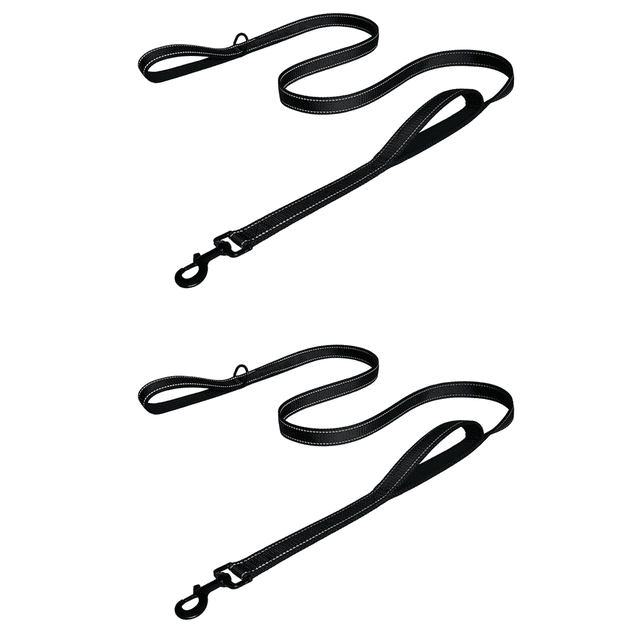 2X Reflective Dog Leash 6Ft Long,Traffic Padded Two Handle ,Double Handles Lead for Training Control - Handle Leashes
