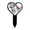 Dad A, variant on Grave Decorations for Cemetery, Heart-Shaped Metal Cemetery Memorial Plaque with Red Roses & Butterfly, Weather-Resistant Iron Grave Marker, Mom E