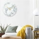 thumbnail image 4 of Reloj de pared grande moderno decorativo de vidrio jaspeado meriglare, silencioso y sin tictac Azul blanco, 4 of 9