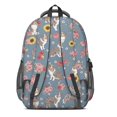 thumbnail image 3 of Australian Shepherd and Floral Backpack for School, Cute School Bag with Adjustable Shoulder Straps and Padded Back, 16.9"x12.6"x5.9", 3 of 5