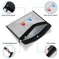 thumbnail image 6 of 2-Pack Fireproof and Waterproof Document Bag - 9" X 7" Large Safe Bag for Documents, Cash, Files with Zipper, 6 of 7