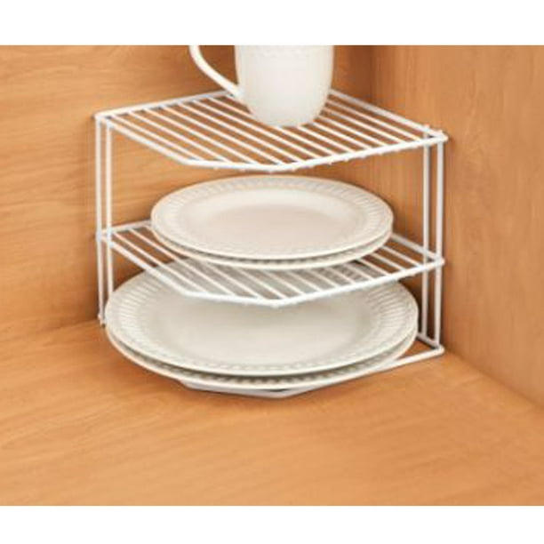 Minimalist Corner Kitchen Cabinet Organizer Rack with Simple Decor