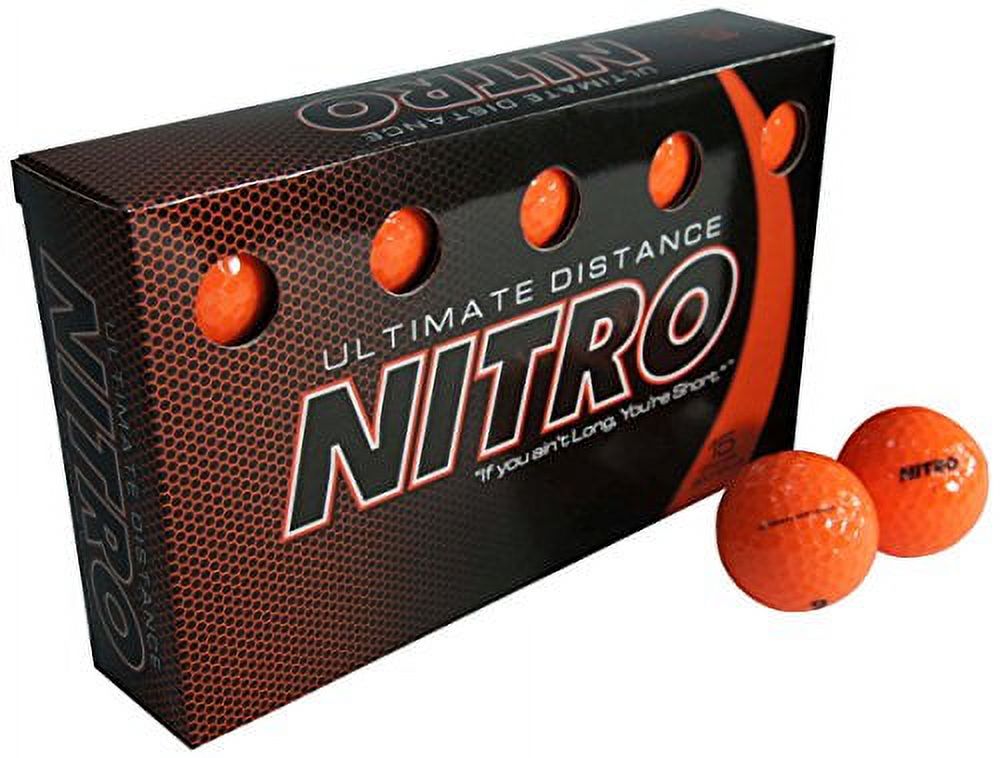 Nitro Golf Ultimate Distance Golf Balls, Orange, 15 Pack - image 2 of 3