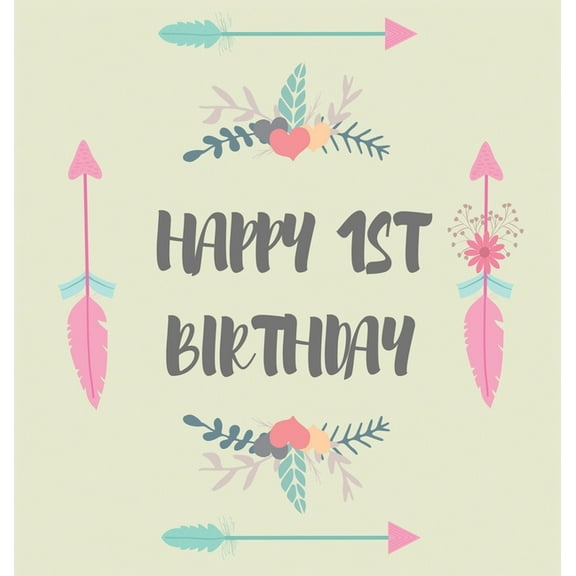 First birthday guest book (Hardcover): Birthday guest book, first birthday book, party and birthday celebrations decor, , (Hardcover)