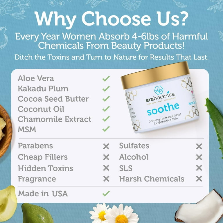 Era Organics Facial Skincare - DermA Rescue Treatment Lotion - Rosacea,  Eczema, Acne Redness Relief Cream - Walmart.com