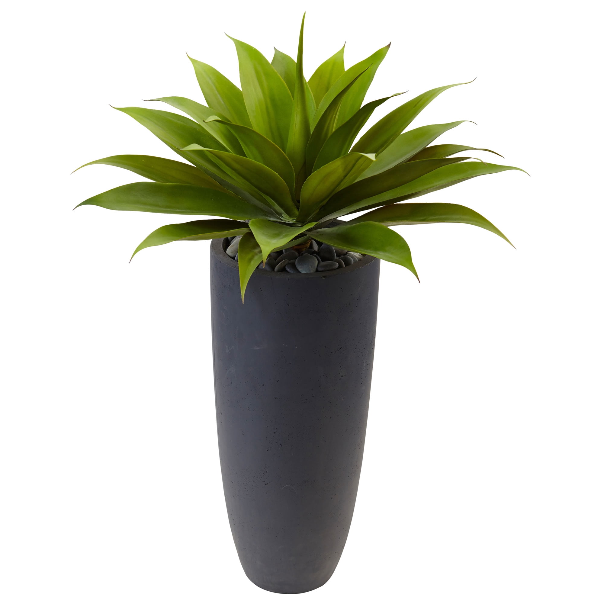Nearly Natural 38"H Agave Artificial Plant in Gray Cylinder Planter