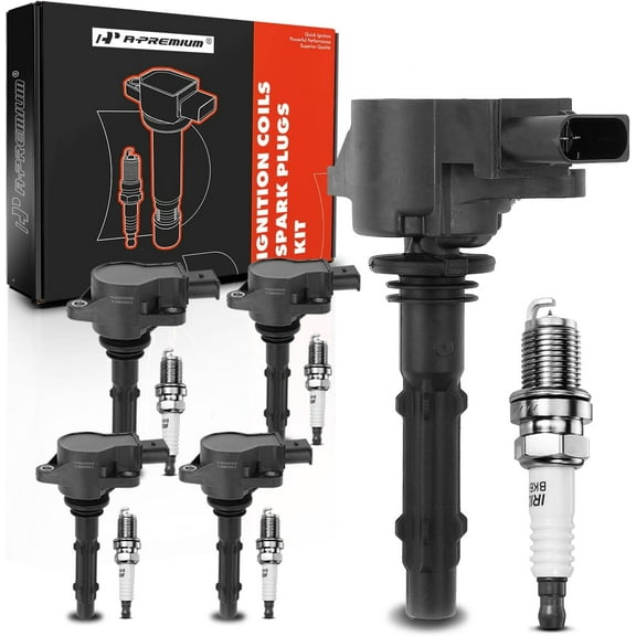 A-Premium Set of 6 Ignition Coil Pack and Iridium Spark Plugs Compatible with Mercedes-Benz C230 C250 C280 E280 E300 E350 & Dodge Freightliner Sprinter 2500 3500