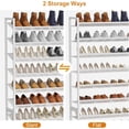thumbnail image 7 of NEYCIL Large Shoe Rack 12 Tier Shoe Organizer, Heavy Duty Metal 6-Tier Stackable Shoe Storage Vertical Shoe Rack for Closet Front Door Entrance, Up to 75 Pairs, 44.8" W x 11.4" D x 85.1" H, White, 7 of 7