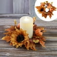 thumbnail image 2 of HCTSHG 2-in-1 Pumpkin Candle Holder Set - Orange Fall Taper, Tealight & Votive Candle Holders - Pumpkin Table Centerpiece, Fall Candle Decor, Halloween Candlestick Holder, 2 of 7