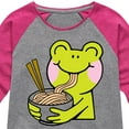 thumbnail image 3 of Instant Message - Kawaii - Frogs Love Ramen Noodles - Toddler & Youth Girls Raglan Graphic T-Shirt, 3 of 6