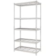 thumbnail image 1 of Pachira 36" x 72" 5 Shelf Steel Shelving for Home/Office Organizing, White, 1 of 7