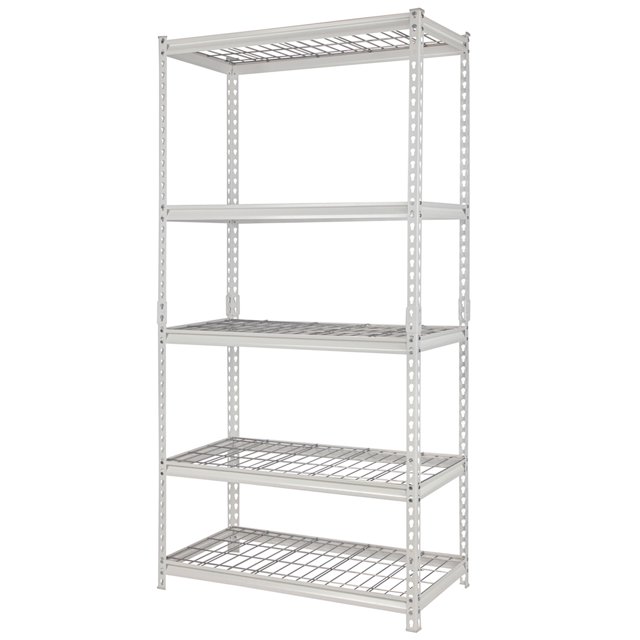 Pachira 36" x 72" 5 Shelf Steel Shelving for Home/Office Organizing, White