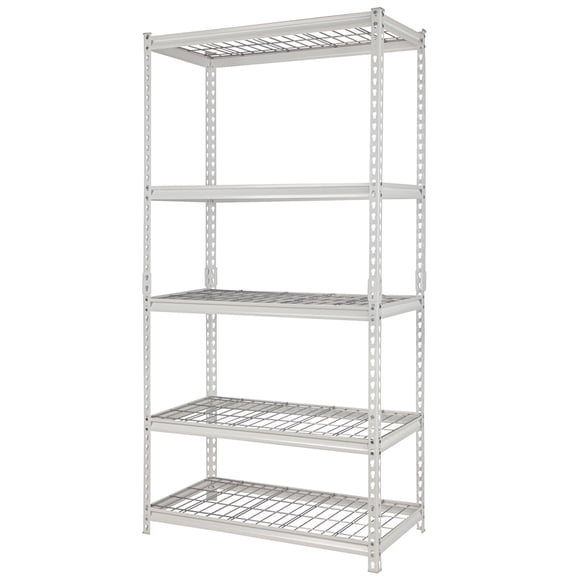 Pachira 36" x 72" 5 Shelf Steel Shelving for Home/Office Organizing, White