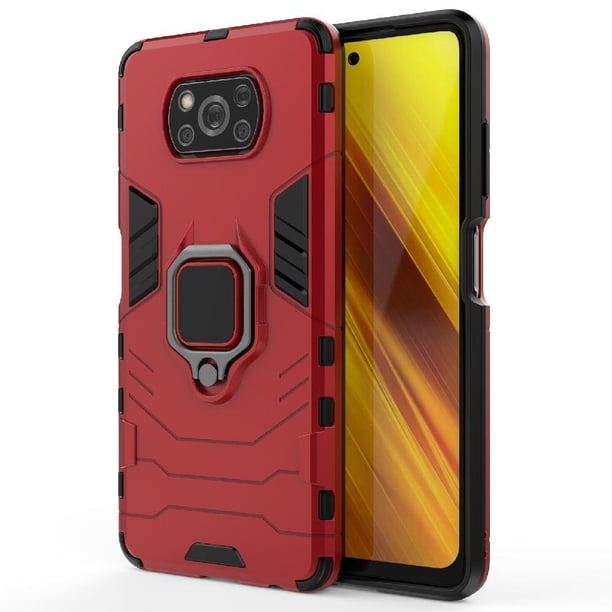 Funda para Xiaomi POCO X3 NFC/POCO X3 PRO con Soporte Anillo Giratorio 360° y Protección Resistente a Golpes y Caídas