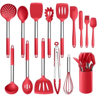 Megachef 12 Piece Silicone Cooking Utensils In Red : Target