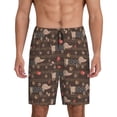 thumbnail image 1 of Balery Dachshund Dog Puppy Pantalones cortos de pijama de punto de algodón para hombre con cinturilla y bolsillos-3X-Large, 1 of 6