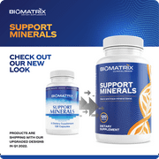 BioMatrix Support Minerals Supplement | Zinc, Copper, Calcium, Magnesium - Muscle Health, 120 Caps