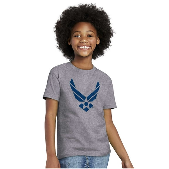 US Air Force Official Symbol USAF Crewneck T Shirts Boy Girl Teen Brisco Brands XS