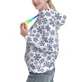 thumbnail image 2 of Lsque Dark Blue Snowflakes Pattern Casual Women's Hoodie,Hooded Sweatshirt with Kangaroo Pocket,Pullover Hoodie with Eye-catching Drawstrings-XX-Large, 2 of 7