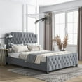 thumbnail image 6 of Furniture of America Chetana Light Gray Full Tufted Upholstered Wood Bed, 6 of 9