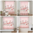 thumbnail image 5 of Pink Flamingo Semi Sheer Curtains Drapes for Living Room, Bedroom, French Doors Window 108 Inches Long, Valentine's Day Birds Lake Animals Rod Pocket Chiffon Curtain Drapery Voile Draperies Panel, 5 of 8