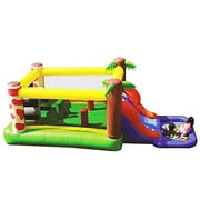 JumpOrange Waterfall Inflatable Bounce House, Commercial PVC Vinyl, with Blower