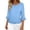 BU1 3/4 sleeve tshirts, variant on Wang6 Womens 3/4 Sleeve Tops Elegant Crew Neck Ruffle Trim Tshirts Ladies Causal Solid Going out Tees Shirts Orange 0713-3/4 sleeve tshirts XXL