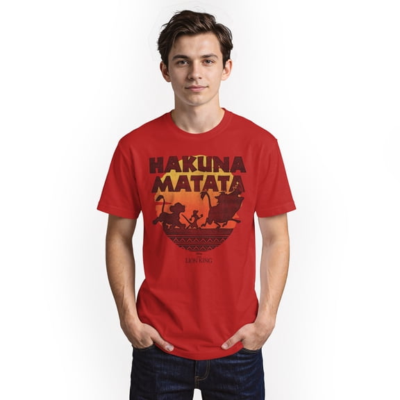 Men's Lion King Hakuna Matata Sunset Circle Graphic T-Shirt