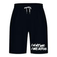 thumbnail image 3 of Mens Casual Shorts Lace-Up Elástico Cintura Bolsillo Ejercicio Fitness Hogar Pantalones de Media Longitud para Diario, 3 of 4