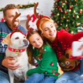 thumbnail image 7 of Dog Antler Headband Christmas Dogs Costume for Medium Large Dogs, Dog Ears Ajustable Elastic Band Dogs Costume for Christmas Party Decor,A, 7 of 7
