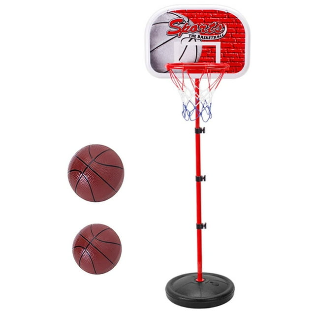 Juego de aro de baloncesto Zulema ajustable de 55-150 cm con soporte para niños