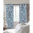 thumbnail image 4 of Blue Paisley Blackout Curtains for Bedroom Living Room Darkening Curtains 96 Inches Long Ethnic Abstract Art Vintage Window Curtain 2 Panels Set Insulated Window Treatment Grommet Drapes 52"x96", 4 of 9