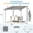 thumbnail image 7 of AECOJOY 8' x 8' Hardtop Gazebo Outdoor Aluminum Pergola ​For Garden, Patio, Backyard-​White, 7 of 7