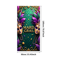 thumbnail image 3 of LUUFILx Mardi Gras Banner Colorful Mask Carnival Party Decorations Photography Props Event Supplies Backdrop Celebration Background Party Festive Decor, 3 of 8