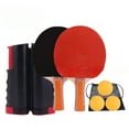 thumbnail image 1 of Ensemble de Raquettes de Tennis de Table Portable Télescopique avec Filet Rétractable 3 Balles Durable pour Jeux en Famille 1, 1 of 6