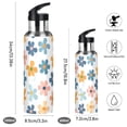 thumbnail image 2 of Yayeee 33oz Insulated Water Bottle Double Wall Stainless Steel with Flip Straw Lid, Colorful Flowers, 2 of 7