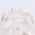 thumbnail image 4 of CAUYDY Baby Girls Bodysuit Newborn Sleepers Preemie Long Sleeved Romper Infant Girl Pajamas Fall Winter Toddler Clothes 0 3 6 9 12 18 24 Months Sizes 12-18 Months,Khaki, 4 of 5