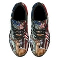 thumbnail image 2 of Deer Hunting American flag Shoes Sneakers Black Size 9, 2 of 7