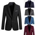 thumbnail image 4 of Blazer Veste de Costume Formel Ajusté Décontracté pour Hommes, 4 of 5