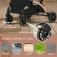 thumbnail image 6 of Magic Union Pet Stroller 3 in 1 Multifunction, 4 Wheels Dog Cat Stroller with Cup Holder for Small Medium Dogs Cats, Foldable Pet Travel Carrier with Detachable Carrier and Storage Basket, Black, 6 of 8